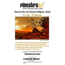 8" X 10" Baryta Fine Art Natural Inkjet Paper - 25 Sheets