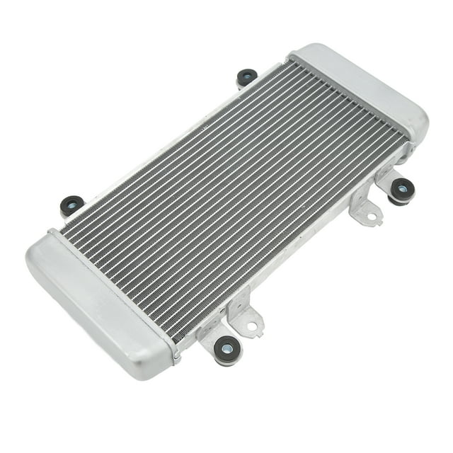 Motorcycle Radiator Cooling Water , Motorcycle Radiator Cooler Assembly Great Efficiency Aluminum For DIY Silver