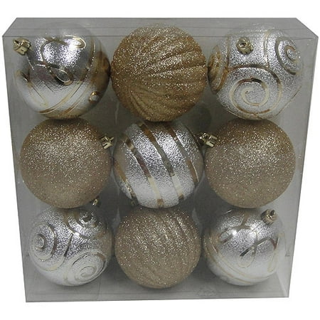 holiday time gold and silver glitter shatterproof holiday time gold and silver glitter shatterproof