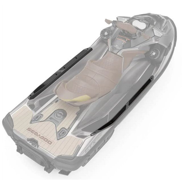 Sea-Doo Repose-Pieds Gunwale Incliné pour RXT, RXTX et GTX (2018 et Plus) en Noir, 295100793