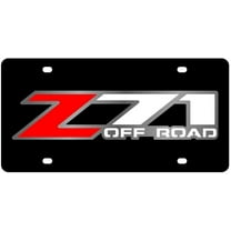 Chevrolet Z71 Offroad License Plate - Black Acrylic