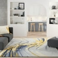 thumbnail image 4 of Nourison  Prismatic Modern Abstract Gold Watercolor Area Rug 3'9" x 5'9" - Grey/Gold - Rectangle, 4 of 5