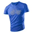 thumbnail image 1 of Camiseta de cuello redondo de gran tamaño para hombre, Camiseta con estampado de bicicleta Simple, camiseta de manga corta de secado rápido para deportes al aire libre, alta calidad, 1 of 4