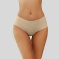 thumbnail image 2 of vigerkar Panties for Women Seamless Thong No Show Panty Liners Workout Underwear (Light Yellow, M), 2 of 4