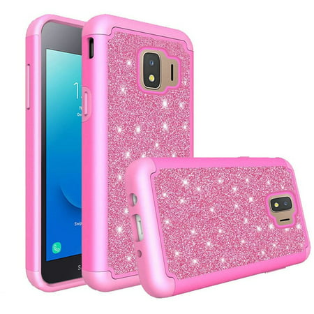 Samsung Galaxy J2 (2019) Case, by Insten Tough Glitter Bling Diamond Dual Layer Hybrid PC/TPU Rubber Case Cover For Samsung Galaxy J2 (2019) - Hot