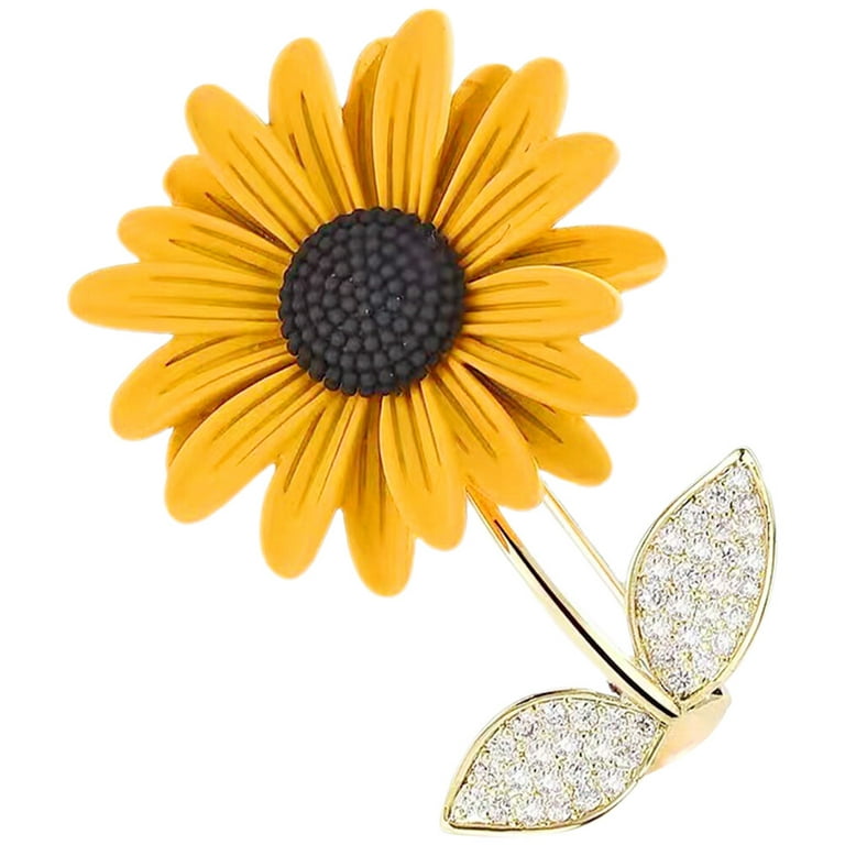 Sunflower Brooch Pin Party Favor Chic Women Brooch Scarf Hat Decorative Pin  Adorn