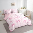 thumbnail image 3 of Castle Fairy Kawaii Girly Bow Bedding Comforter Set,Cherry Blossom King Bedding Sets, 3 of 8