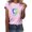 #1-Pink, variant on PATLOLLAV Womens Tshirts,Woman Short Sleeve Tops Fashion Print Casual Loose Blouse