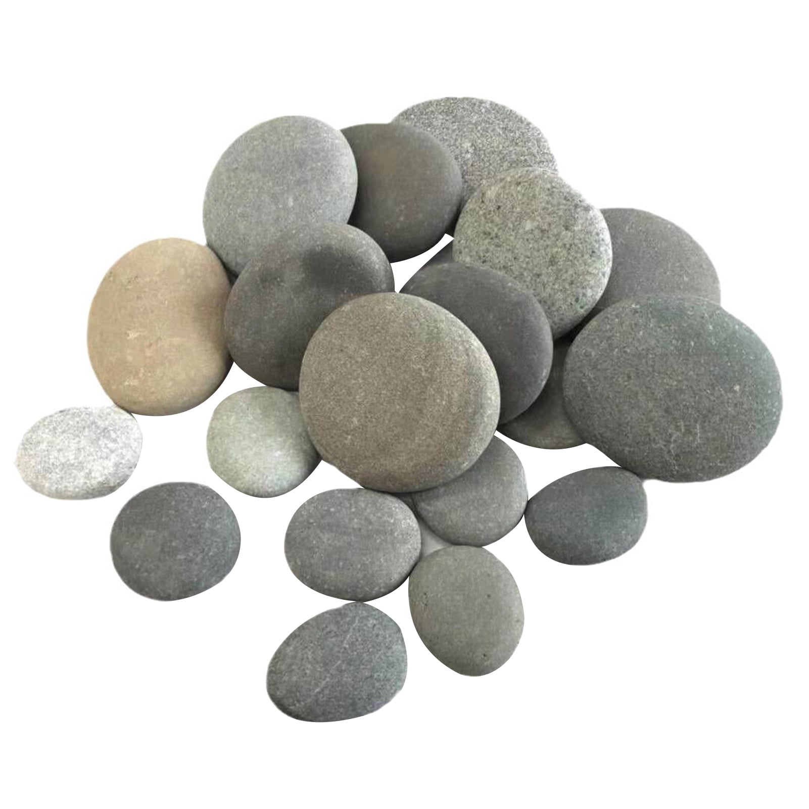 OIUR 5 Pcs Painting Pebbles Natural River Rocks Smooth Unpolished Flat Pebbles for Kids Adults Painting Art DIY Crafting Garden Decor