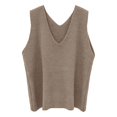 thumbnail image 2 of Baqcunre Sweaters For Women Women Casual Sleeveless V Neck Ribbed Knit Split Pullover Sweater Vest Blouse Women'S Tops Vest For Women B One Size, 2 of 4