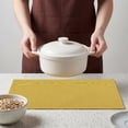 thumbnail image 4 of Unique Bargains Cotton and Linen 4Pcs Rustic Table Mats Golden Yellow 18.1x11.8inch, 4 of 6