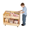thumbnail image 2 of Guidecraft Classroom Furniture Mobile Kids Engineered Wood Bookcase in Natural, 2 of 2