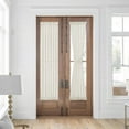 thumbnail image 2 of Side Light Linen Texture Semi Sheer Narrow French Door Panels for Front/Glass Door, Window - 24 Inch L x 72 Inch W x 2 Panels, 2 of 12