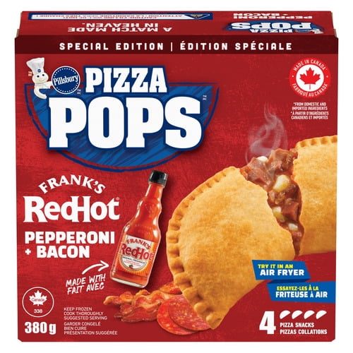 PillsburyMC Pizza Pops ÉDITION SPÉCIALE Frank's RedHot 4ct 4 pizza collations, 380 g