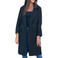 thumbnail image 2 of AOOCHASLIY Women's Winter Coat Clearance Womens Lapel Button Long Trench Coat Jacket Ladies Overcoat Outwear, 2 of 5