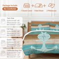thumbnail image 6 of Nautical Anchor Queen Size Comforter Set, Rustic Blue Brown Wood Grain Vintage Bedding for All Seasons, 4 Pcs Bed Set, 1Quiltcover (90"x92") ,1Sheet(94"x116"), 2Pillowcases (30"x20"), 6 of 8