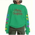 thumbnail image 2 of Cadancy Merry Christmas Sweatshirt for Women Long Sleeve Oversized Crew Neck Xmas Lights Graphic Sweatshirts Winter Cozy Casual Holiday Tops Trendy Funny Outfits 2025, 2 of 9