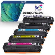 ONLYU 204A CF510A Toner Cartridge Replacement for HP Color Pro M154a, M154nw, MFP M180n, MFP M181fw, MFP M181fdw, MFP M180nw Printer 5 Pack