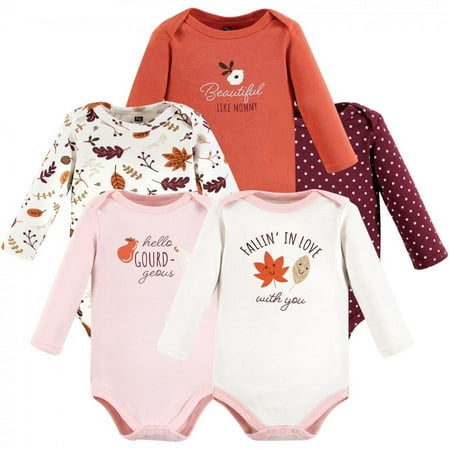 UPC: 0660168183320 | Hudson Baby Infant Girl Cotton Long-Sleeve Bodysuits Fall 3-6 Months