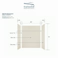 thumbnail image 6 of Transolid Ewk603272 Expressions 60" W X 32" D X 72" H Three Panel Shower Wall Kit - Cameo, 6 of 8