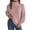 Pink, variant on Turtleneck Sweaters for Women Casual Long Sleeve Sweaters Loose Crewneck Knit Solid Pullover Sweater Jumper Tops for Girls Gray S