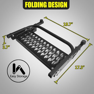 Heavy Duty Non-Slip Folding Tire Step For Trucks & SUVs - Portable, Fits Up To 13" Tire Depth