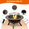 thumbnail image 6 of SYTHERS Fire Pit, 38" Round Metal Fire Pit Table for Backyard Patio BBQ, 6 of 9