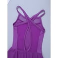 thumbnail image 6 of iEFiEL Girls Cross Back Ballet Dance Dress Lyrical Performance Dress Purple 11-12, 6 of 7