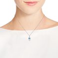 thumbnail image 2 of Mystical Hamsa w/ Synthetic Blue Turquoise Eye Inlays Sterling Silver Necklace, 2 of 6