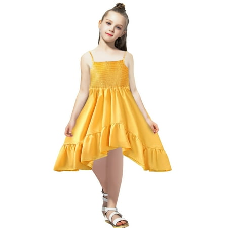

Toddlers Girls Baby Sleeveless Solid Color Princess Dress Dance Party Dresses Clothes Child Sundress Streetwear Kids Dailywear Outwear