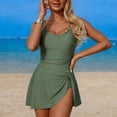 thumbnail image 2 of larppty Womens One Piece Swimsuit Tummy Control Bathing Suit Scalloped Modest 2026 Swim Dress (AG, XL), 2 of 7