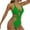 90 Green, variant on Feimerou Cut Out One Piece Bathing Suit for Women Tie Back Monokini High Waisted Swimwear Tie Side Cheeky Ribbed Swimsuits