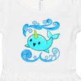 thumbnail image 4 of Inktastic Cute and Playful Narwhal Girls Toddler Dress, 4 of 5