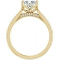 thumbnail image 3 of Jewelerix 10K Yellow Gold Vermeil Engagement Ring 1.5 CT Princess Cut Moissanite Diamond Ring Wedding Promise Rings for Her, 3 of 6