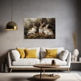 thumbnail image 2 of ZHONGYUTONG Vintage Rabbit Canvas Wall Art Brown Bunny Picture Print Forest Hare Easter Animal Painting for Nursery Decor Framed (24.00" x 36.00"), 2 of 5