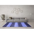 thumbnail image 3 of Ahgly Company Indoor Round Abstract Blue Modern Area Rugs, 3' Round, 3 of 4