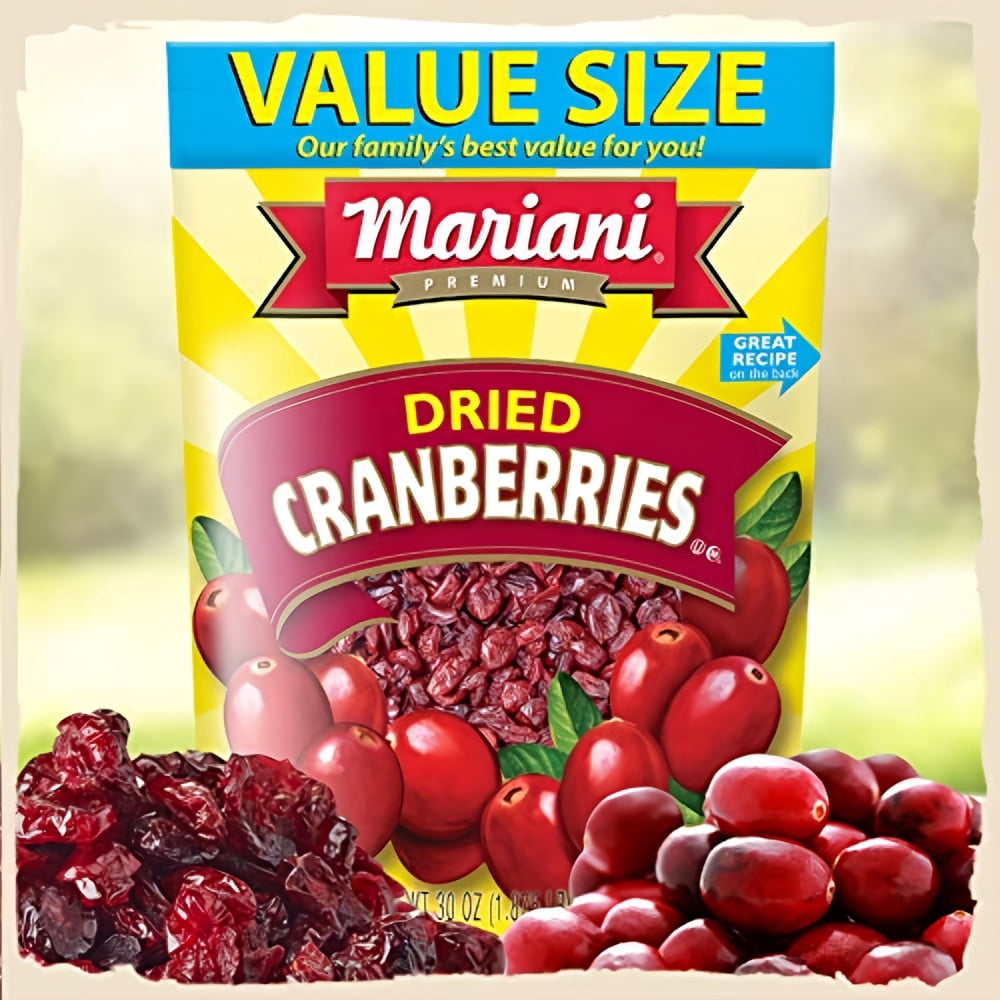 Mariani Dried Cranberries, 30 oz Resealable Bag (Pack of 2)