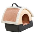 thumbnail image 4 of Casa para perros y gatos, accesorios para mascotas, nido antideslizante para gatos y cachorros Techo de L rosa, 4 of 8