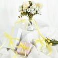 thumbnail image 4 of TONIFUL 3/8 Inch x 100yds Lemon Light Yellow Satin Ribbon Thin Solid Fabric Ribbons Roll for Gift Wrapping Invitation Floral Hair Balloons Craft Sewing Party Wedding Decoration Valentine's Day Bouquet, 4 of 6