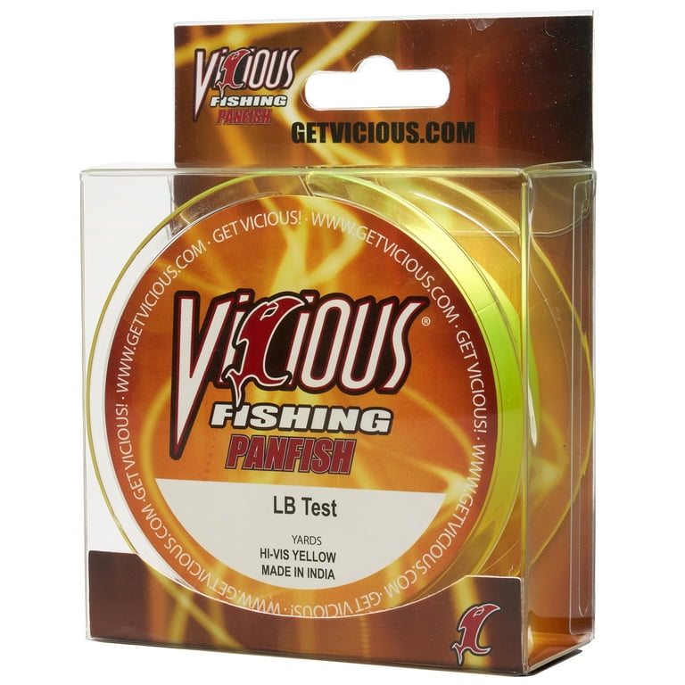  2 LB HI-VIS Yellow Panfish Fishing Line : Monofilament Fishing  Line : Sports & Outdoors