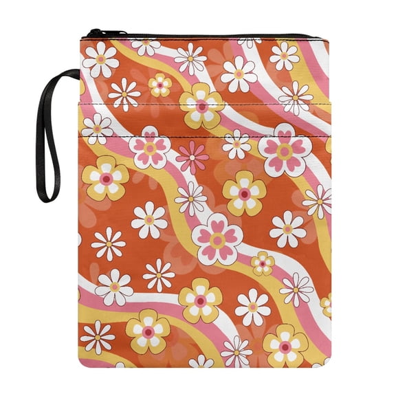 HELLHERO Polyester Book Sleeve Classic Daisies Book Cover Sleeve Vintage Hardcover Notebook Bible Journal Gift Bag