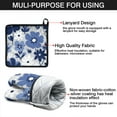 thumbnail image 7 of Blue Pioneer Flower Kitchen Oven Mitt and Pot Holder Sets 4 Pcs for Baking, Cooking and Grilling, Heat Resistant Up To 392 °F, 7 of 7