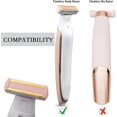 thumbnail image 2 of shiyou-LINMEI Body Ladies Shaver Replacement Heads Razor and Trimmer Blades Compatible with Perfect Finishing and Soft Touch Rechargeable Body Shaver Include 2 Cleaning Brush (6PCS), 2 of 4