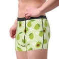 thumbnail image 2 of Sikiie Avocado With Leaf And Flower Print Men's Boxer Briefs, Elastic Waistband Boxer Briefs Leggings-Medium, 2 of 5