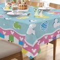 thumbnail image 2 of Easter Rectangle Tablecloth 60 x 120 Inch, Colorful Pastel Easter Eggs Decorative Table Cloth Dining Table Cover, Spring Dinner Party Picnic Decoration, 2 of 6