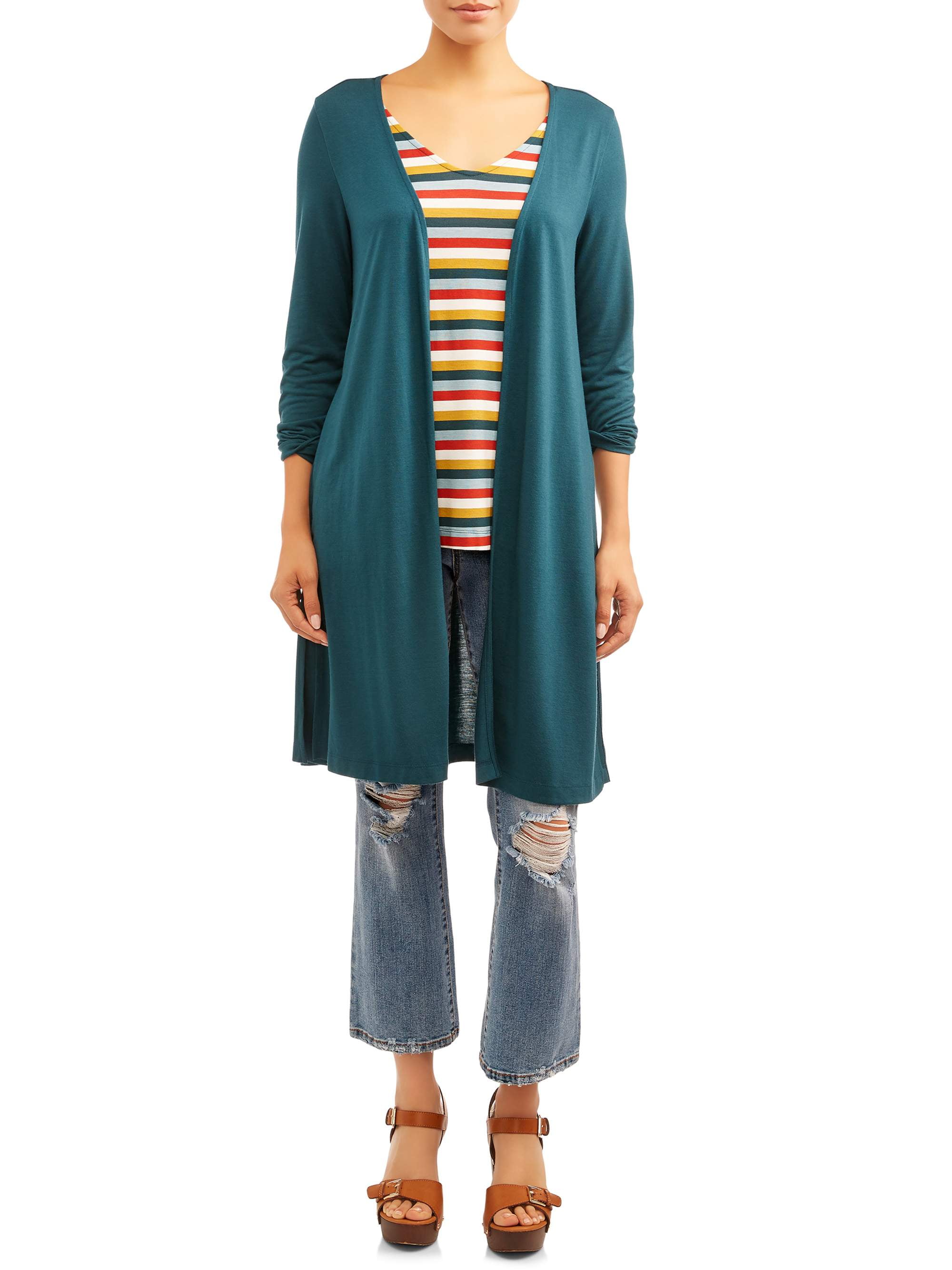time and tru long cardigan