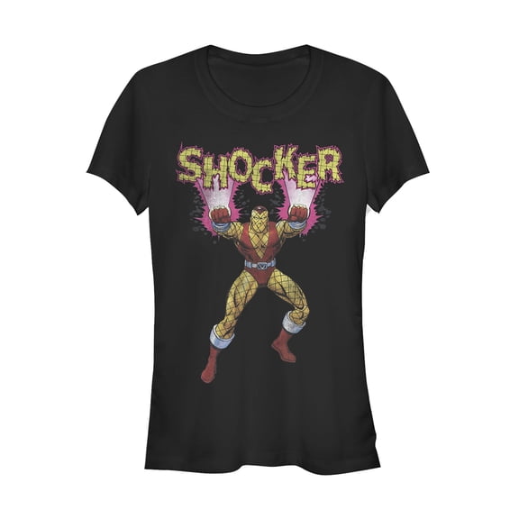 Junior's Marvel Vintage Shocker Attack  Graphic Tee Black Small
