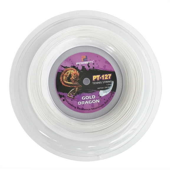 Cordaje de tenis 1.23mm Cuerda de Tenis 200M / 660FT Potente Raqueta de Repuesto de Raqueta de Tenis POWERTI Cordaje de tenis