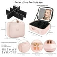 thumbnail image 5 of MOMIRA Travel Cosmetic Train Case with Lighted Mirror 3 Color Scenarios Cosmetic Bag Organizer with Adjustable Dividers Makeup Storage for Women, Makeup Accessories & Tools Case Phosphor, 5 of 7
