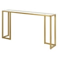 thumbnail image 4 of Evelyn&Zoe Oscar 55" Wide Rectangular Console Table, Brass, 4 of 7